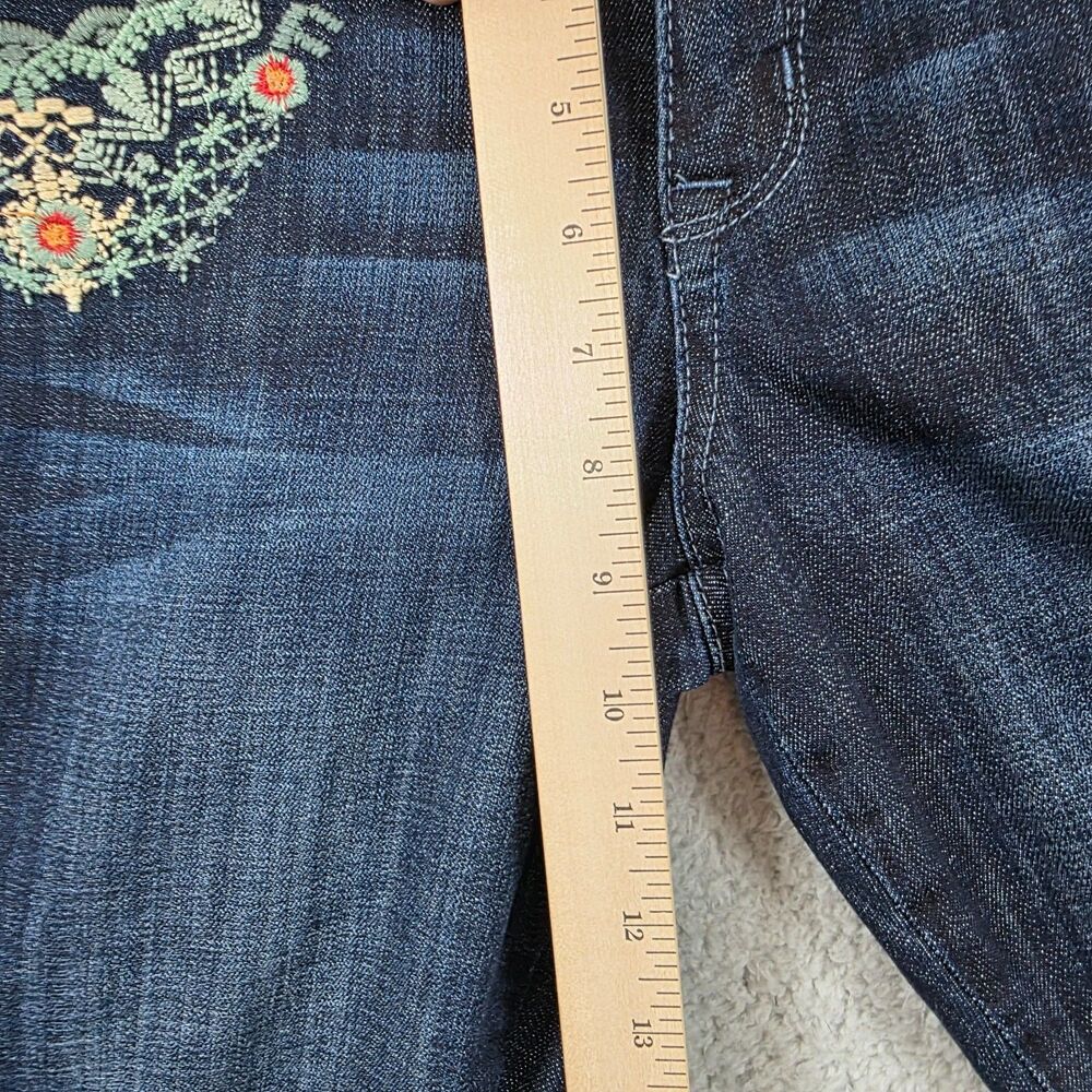 Laurie Felt Classic Boot Cut Classic Denim Floral Embroidered Jeans Size 0 - Picture 14 of 16